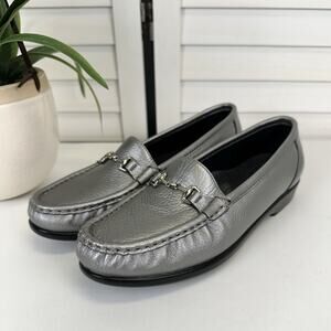 SAS Tripad Comfort Metro Slip On Loafer Pewter‎ Horsebit Moc Toe Shoe Size 8 M